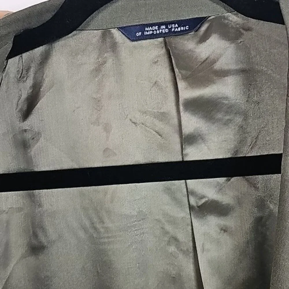 Vintage Brooks Brothers BrooksEase Wool Blazer‎ 43L Olive Old Money Ivy League